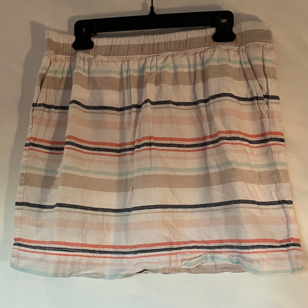 Striped Women's Linen Skirt